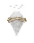 Frosty Leaves Chandelier