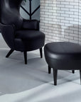 Wingback Ottoman